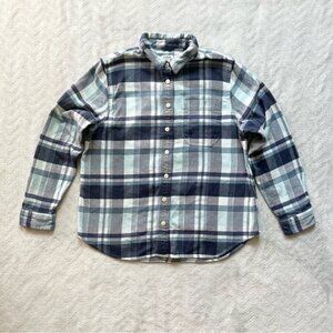 L.L. Bean Plaid Button Down‎ Flannel Long Sleeve Shacket Size S Petite